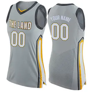 Women's Custom Cleveland Cavaliers Gray Jersey - City Edition - Swingman